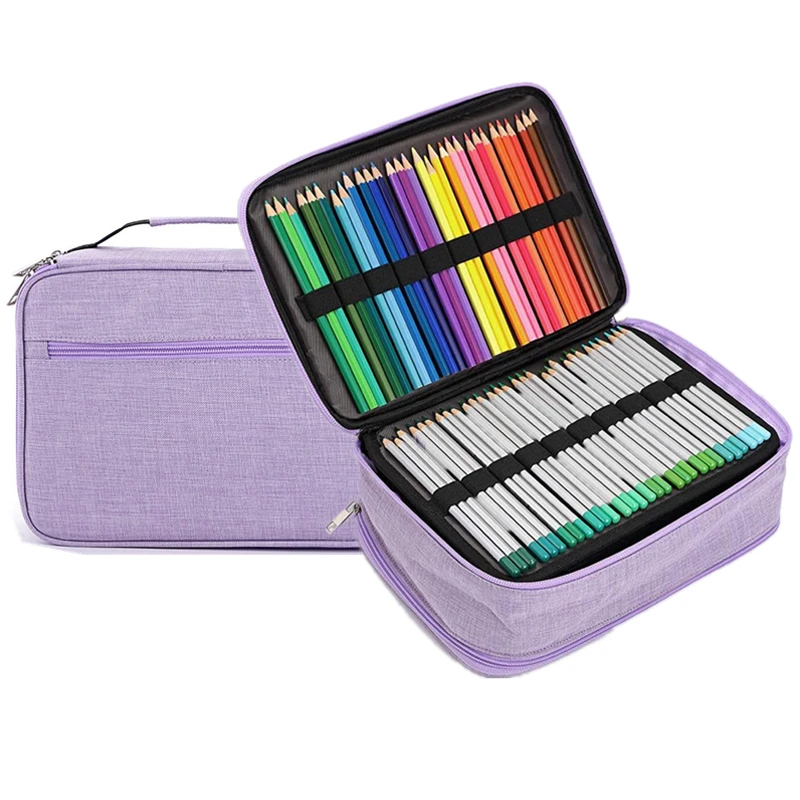 Estuche para lápices de oficina con 300 ranuras, estuche escolar de gran capacidad, caja de bolígrafos papelería para niñas y niños, Kit de bolsa esponjosa, suministros grandes|Estuches escolares| - AliExpress