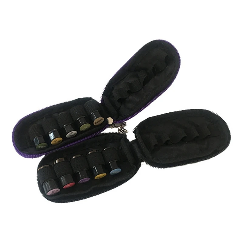 

10 Grid 2ML Essential Oil Storage Bag Portable Keychain Small Foldable Essential Oil Bag Travel For Household Storage