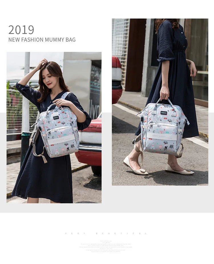 Мумия подгузник сумка для подгузников детские для смены в путешествии рюкзак для кормления водонепроницаемый USB функция сумки для подгузников прочный Оксфорд Рюкзак