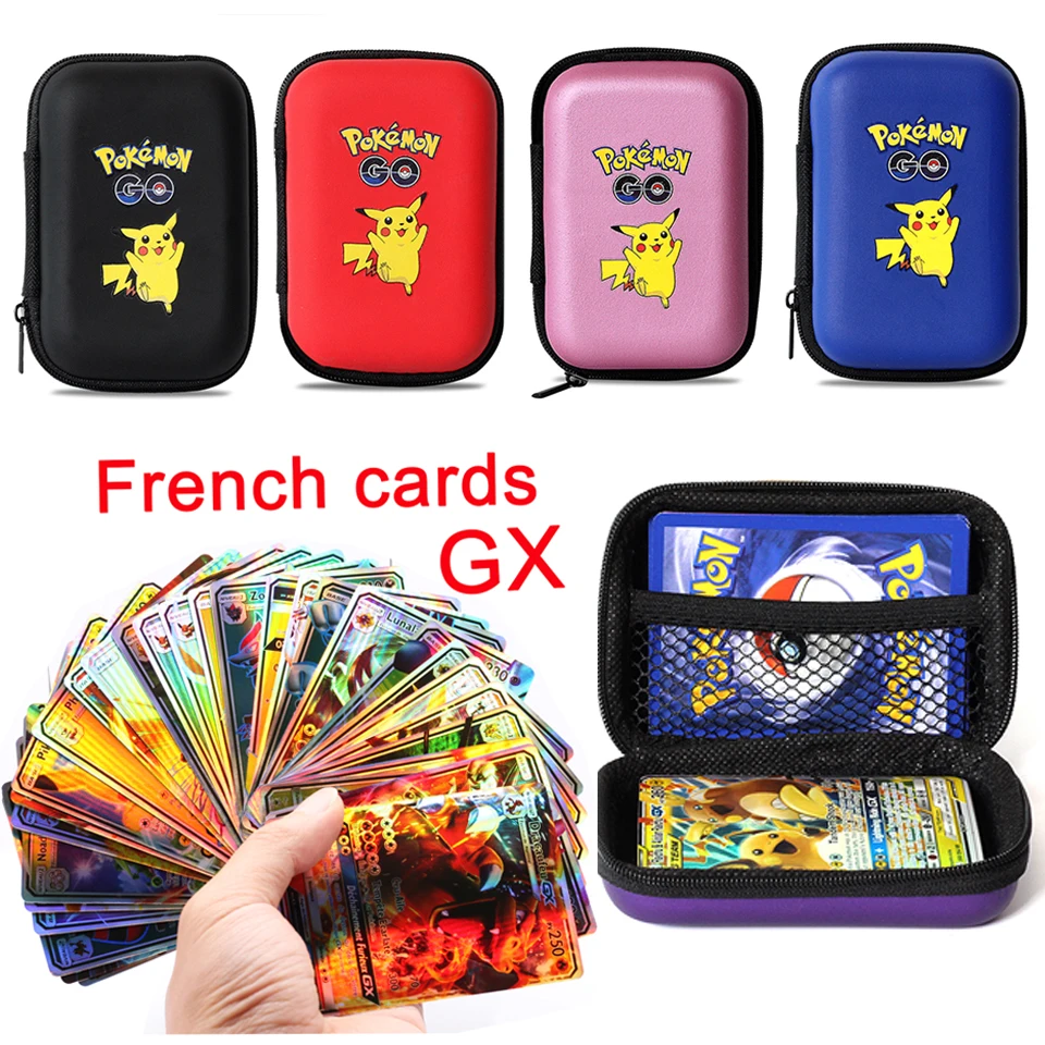 Pokemon Cards Sun &amp Moon GX French And English Card Holder Book Earphone Evolutions Pikachu Game Storage Box Gifts | Игрушки и хобби