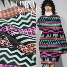 Геометрический узор цифровая печать шелк крепдешин для женщин платье 140 см Ширина 14 Momme ткань для рукоделия шитье Лето Новинка