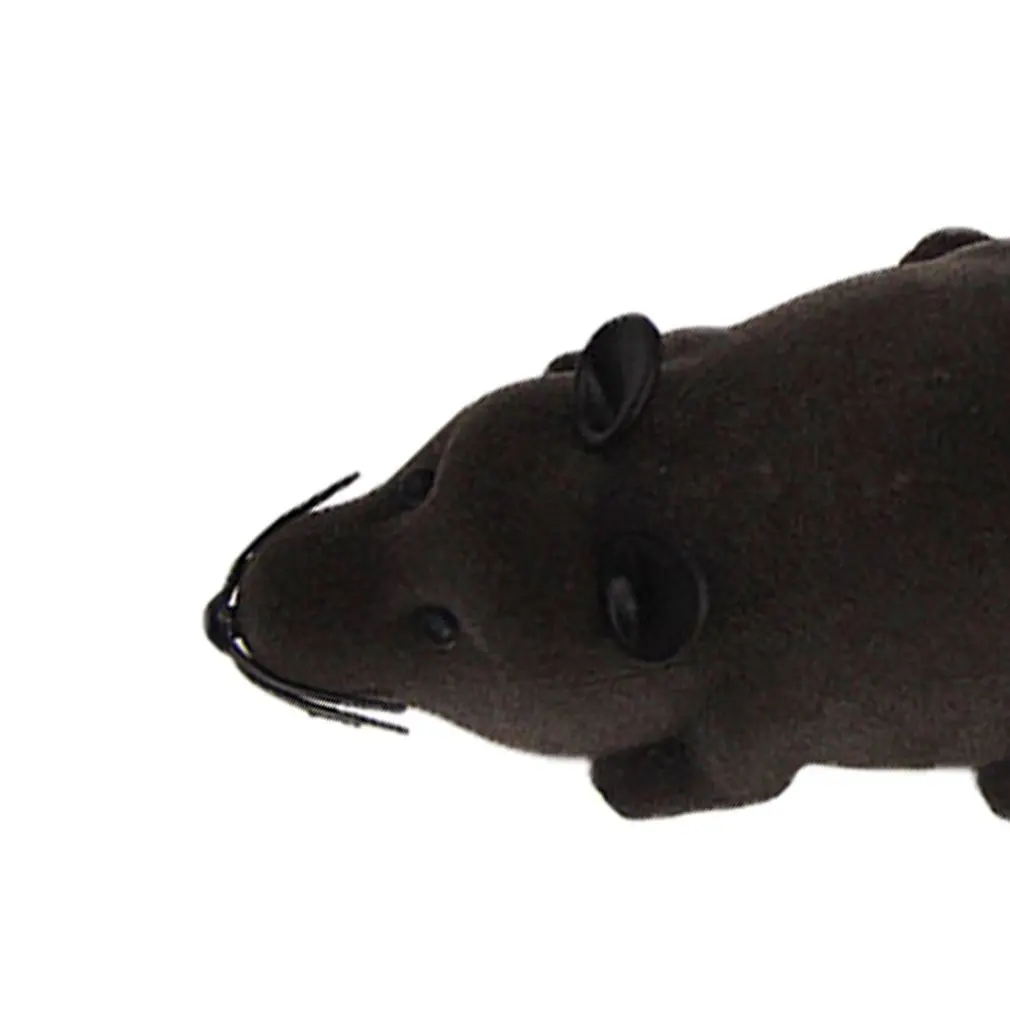 New Pet Toy Flocking Wireless Remote Control Electric Mouse Black Gray Mouse Toy Fun Pet Toy Children Gift