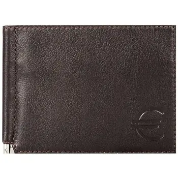 

зажим для купюр с отделением для мелочи 100 % натуральная кожа Fabyla коричневого цвета