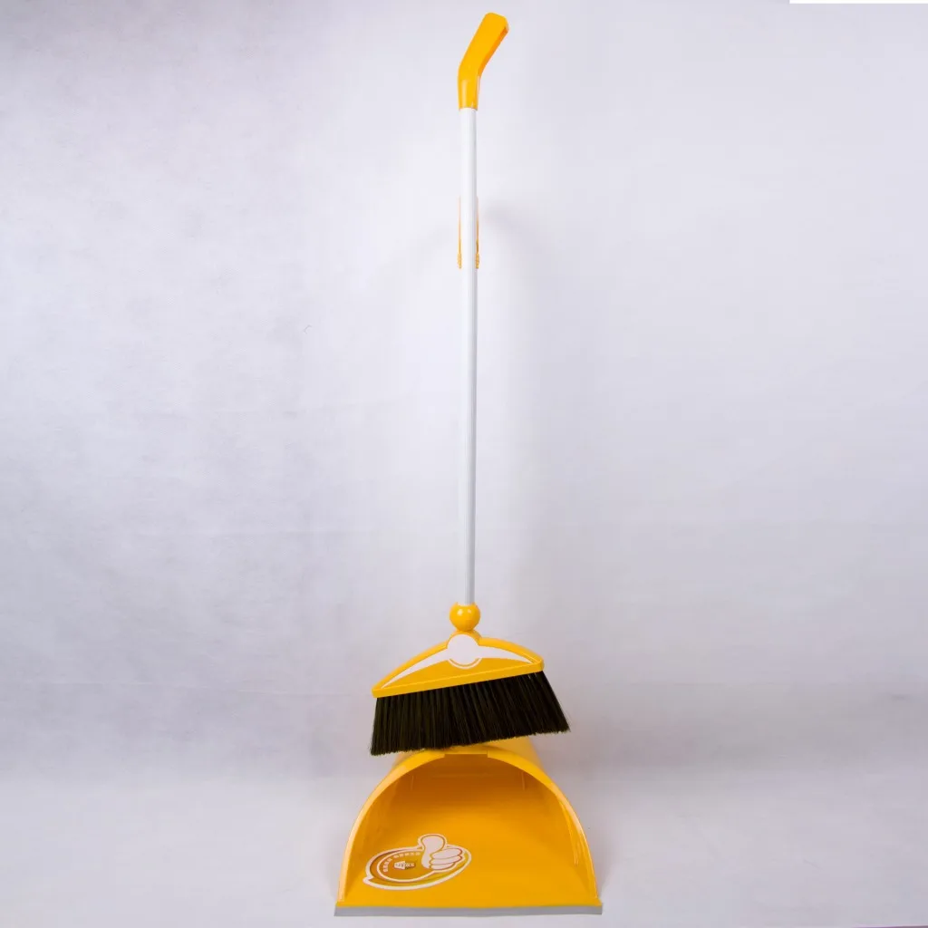 

Auspicious Direct Dustproof Broom And Dustpan Set Combination Household Soft Bristle Broom Non-stick Sweeping up Hair Broom Dust