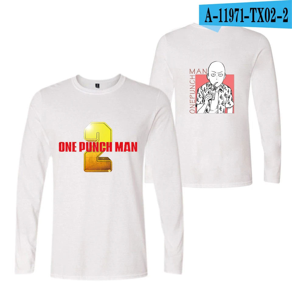 One Punch Man сезон 2 мягкие футболки теплые футболки с длинными рукавами в стиле хип-хоп - Цвет: Армейский зеленый