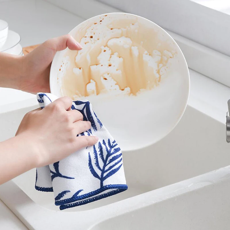 4Pcs/set Soft Polyester kitchen dish Cloth High-efficiency tableware Household Cleaning Towel kichen tools gadgets cosina 4Pcs/set Soft Polyester kitchen dish Cloth High-efficiency tableware Household Cleaning Towel kichen tools gadgets cosina