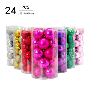 

24pcs 3/4cm Christmas balls decoration Christmas decorations for home Christmas tree pendants New Year party holiday items
