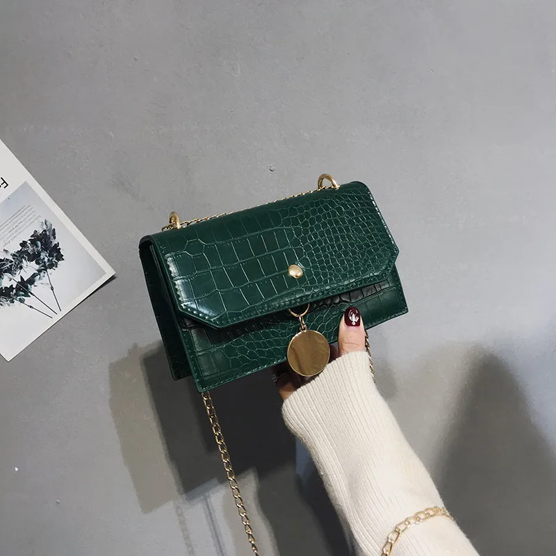 

New Fashion Crocodile Shoulder Waist Bag Women Waist Fanny Packs Belt Bag Luxury Brand Leather Chest Handbag Alligator Envelope