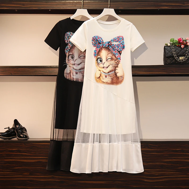 cat t shirt dress