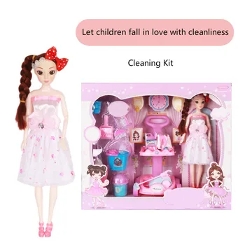 

Intelligent Girl Toys Parent-child Interactive Suitcase For Family Simulated Clean Toys Diy Interactive Birthday Gifts