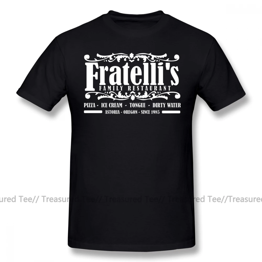 Black Футболка Goonies, семейная футболка Fratelli S, Astoria Oregon, Мужская футболка большого размера, Классическая Милая футболка с коротким рукавом - Цвет: Black