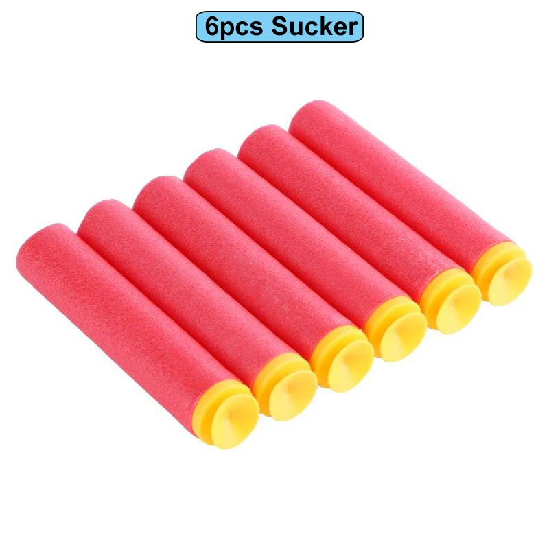 6pcs sucker head 100 шт для пуль Nerf EVA Мягкая полая головка 7,2 см заправка пули дротики для Nerf аксессуары для игрушечного пистолета для Nerf бластеров - Цвет: 6pcs sucker head
