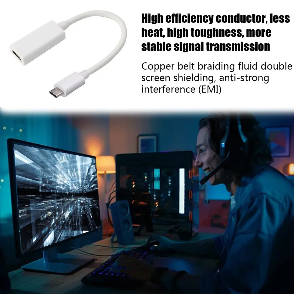 USB C к HDMI адаптер 4K 60Hz Тип C 3,1 Мужской к HDMI Женский кабель адаптер конвертер для samsung для huawei