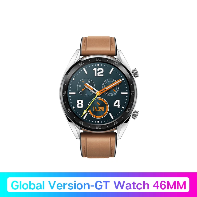 Global HUAWEI Watch GT, водонепроницаемые Смарт-часы Not2, трекер сердечного ритма, поддержка gps, спортивный трекер, умные часы для Android IOS - Цвет: Brown 46mm