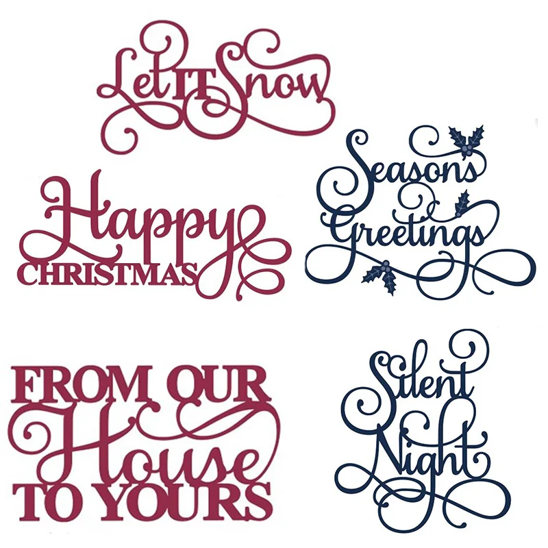 

Festive Celebration Creative Letters Cutting Dies For Scrapbooking Craft Embossing 2019 New Dies