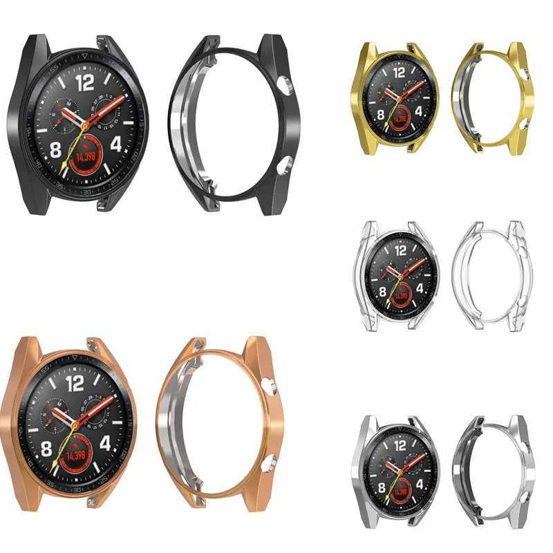 Высокое качество ТПУ Тонкий Смарт часы защитный чехол для huawei Watch GT рамка Coque fundas