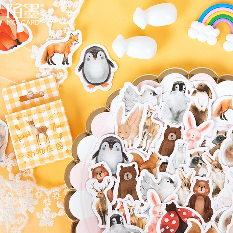 20 упаковок/партия милые животные фермы наклейки для скрапбукинга дневник