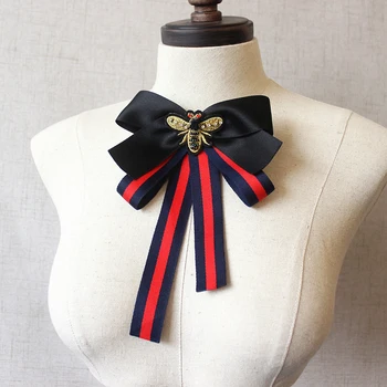 

England College Style Bowties fashion Bow Tie Creative Women Striped ties Classic girl's Neck tie shirt Collar accessories