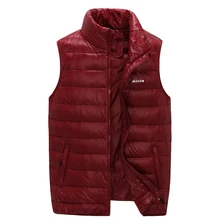 90% зимняя мужская куртка без рукавов на утином пуху, Мужская зимняя Ультралегкая белая пуховая жилетка, двусторонний ветрозащитный Теплый жилет G888