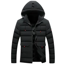 Feitong, зимняя куртка, парка, повседневная, мужская, толстая, теплая, одноцветная, с длинным рукавом, на молнии, с капюшоном, пальто, куртка, jaquetas, верхняя одежда, пальто