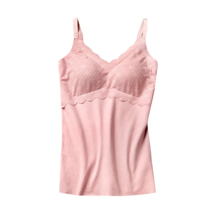 Pink Женское нижнее белье, бесшовное, эластичное, термо, внутренняя одежда, майка, бесшовный, эластичный жилет, Chemisier Femme, мягкий, новая мода, Топ - Цвет: Pink