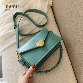 

Elegant Female Square Crossbody Bag 2020 Fashion New Quality PU Leather Women's Designer Handbag Weave Shoulder Messenger Bag