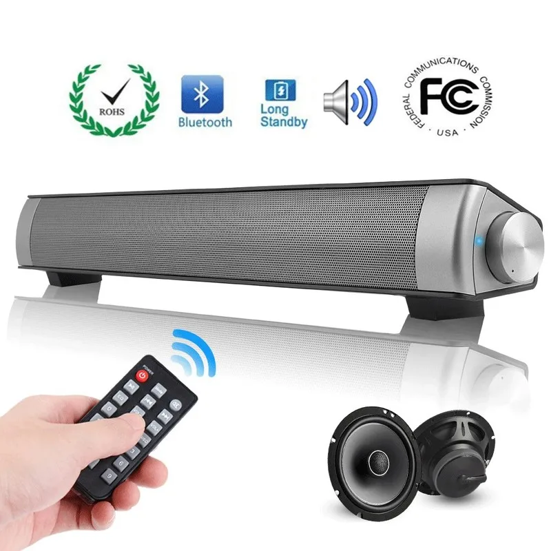 

5W TV Sound Bar Wired and Wireless Bluetooth Home Surround SoundBar for PC Theater TV Speaker Dual Portable speakers