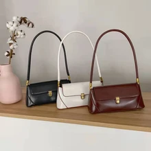 

Women PU Leather Handbags Shoulder Bag Female Elegant Totes Lady Luxury Hand Bag With Lock Top Handles Baguette Bag Underarm Bag