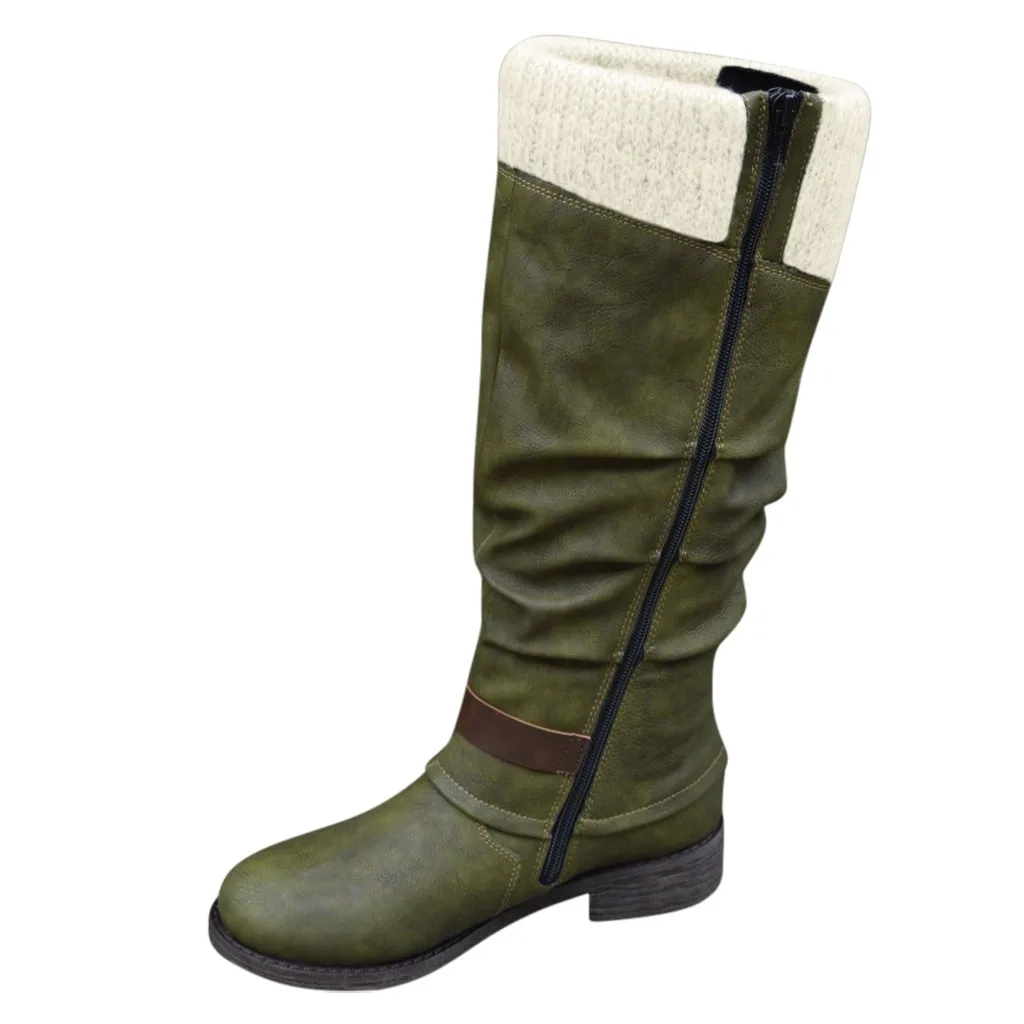 Обувь; модные женские ботинки; zapatos de mujer; женские модные ковбойские сапоги для верховой езды в западном стиле; повседневные сапоги-трубы до колена