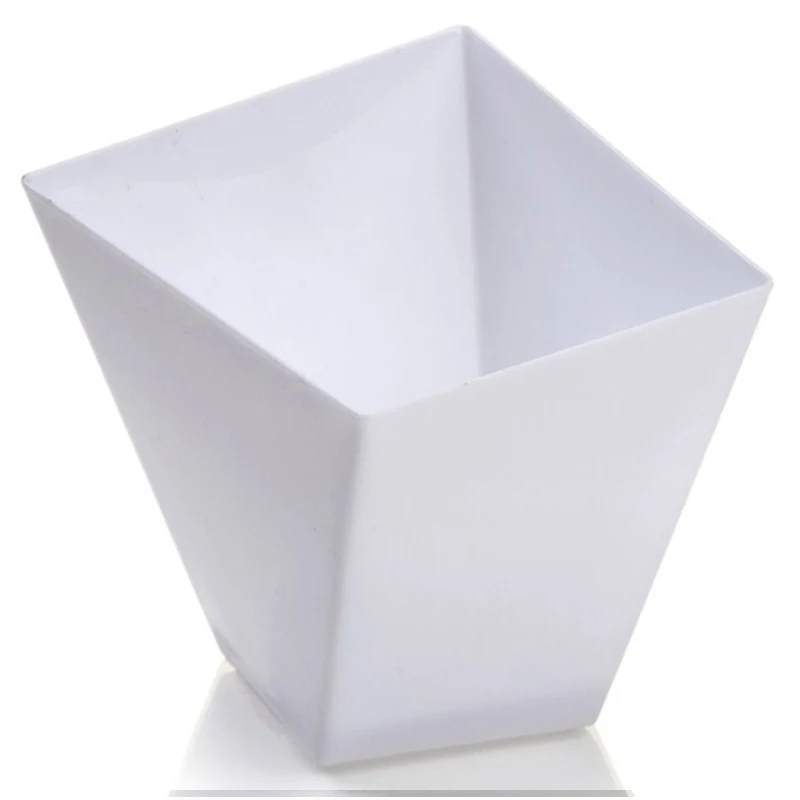 Promotion - 10/Pack Home Party Wedding Disposable Plastic Tableware Supplies 75*72mm/150ml White Mini Twisted Dessert Cup | Дом и сад