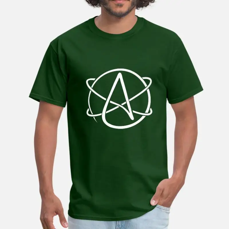 

Print Atheist Symbol Mens T-Shirt Girl Boys Round Neck Humorous Tee Shirt Size Xxxl 4xl 5xl Streetwear Tee Tops