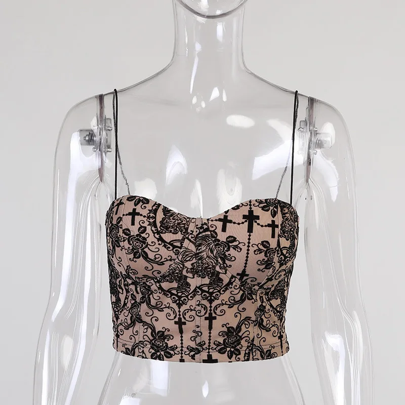 jockey camisole Sexy Camis Bra Flocking Jacquard Bra Top Bra Bottom Bra Sling Tube top Sleeveless Vest Women's clothing Camisole Tank Tops womens cami