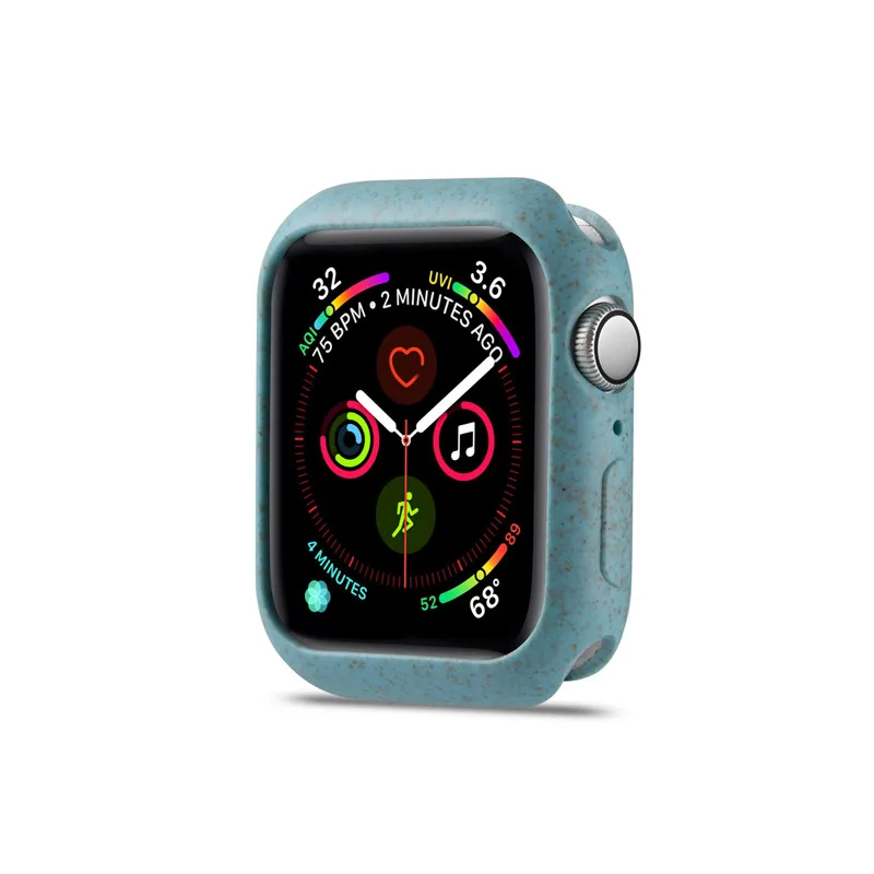 Мягкий ТПУ защитный чехол для Apple Watch 4 5 40 44 мм модный 6 цветов Защитный чехол бампер для iWatch 3 2 1 38 42 мм - Цвет: Gemstone green