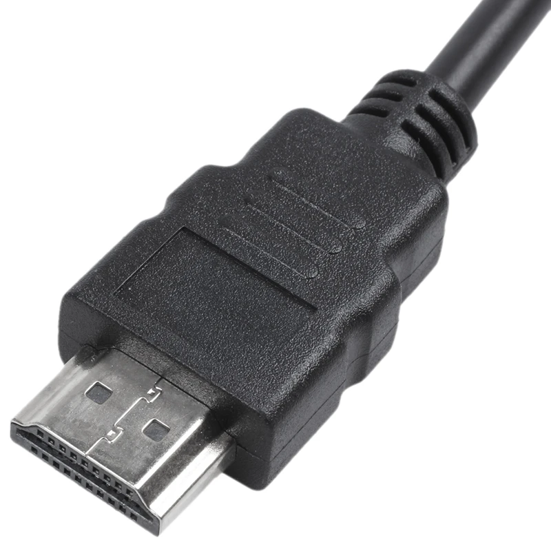 [Обновленная версия] HDMI 1080P к VGA кабель адаптер конвертер для ПК ноутбука без питания, Raspberry Pi-черный