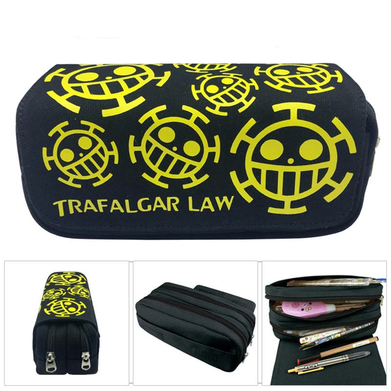 Чехол для карандашей с Аниме ONE PIECE холщовый чехол Trafalgar D Water Law Канцелярский