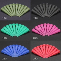 100Pcs 14-25G Tt Diverse Plastic Conische Smoothflow Tapered Naald/Tips Afzien Tips Set