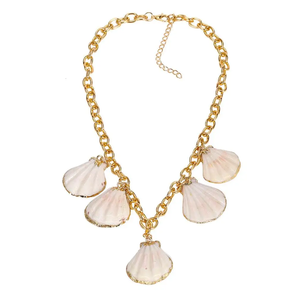 Girlgo винтажное ожерелье с кулоном для дивана s для женщин очаровательное Макси ожерелье из золотых цепей люкс жемчужные ювелирные изделия с чокерами - Окраска металла: 2