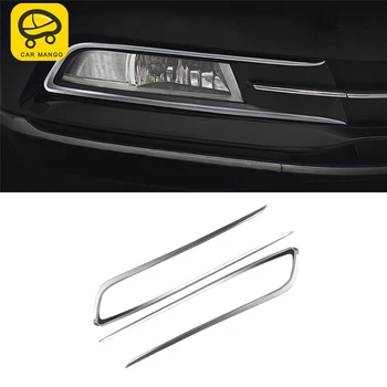 

CARMANGO for VW Volkswagen Passat B8 2017-2019 Car Styling Fog Light Lamp Chrome Cover Trim Frame Sticker Exterior Accessories