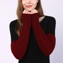 

Women Winter Warm Knitted Arm Sleeve Korean Version Fashionable Arm Gloves Simple Universal All Match Apparel Arm Sleeve