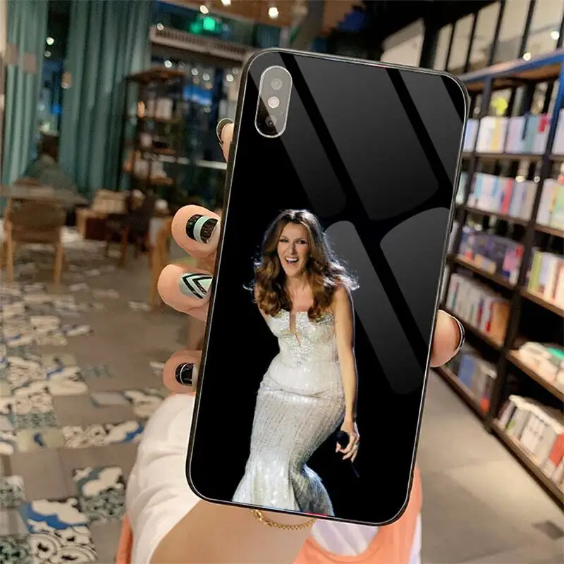 iphone wallet case Kính Mát Nữ Celine Dion Ốp Lưng Điện Thoại Kính Cường Lực Cho Iphone 5C 6 6S 7 8 Plus X XS XR 11 PRO MAX clear phone cases