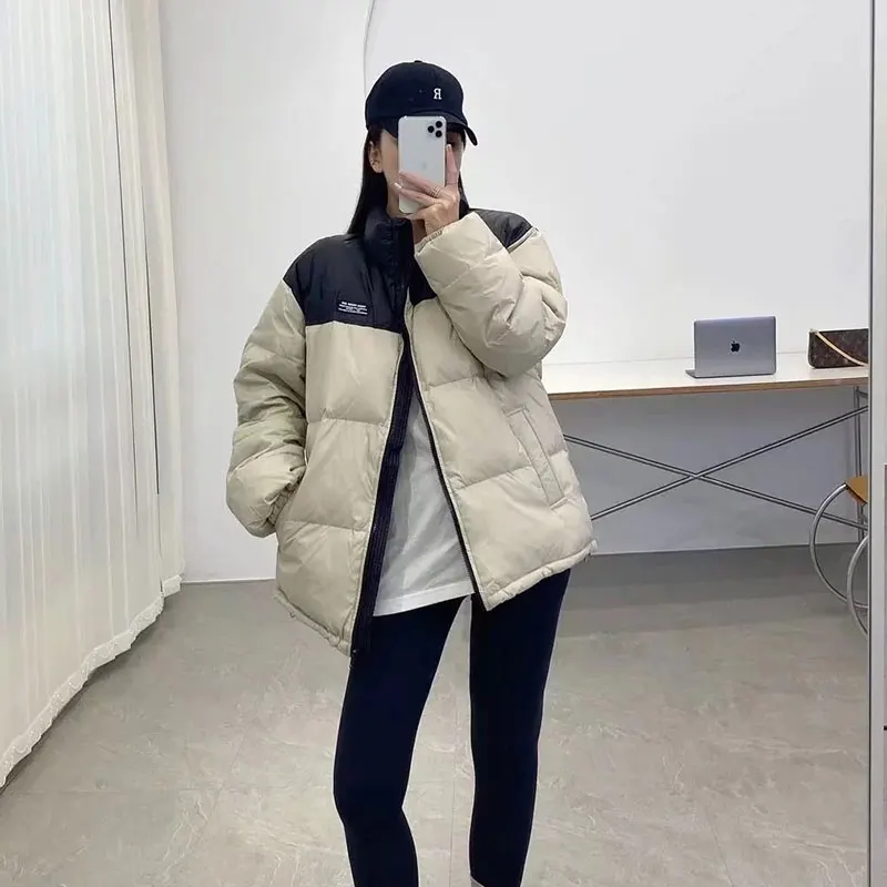 

Women Korean Winter Down Jackets and Coats Casual Loose New Thicker White Duck Down Jacket