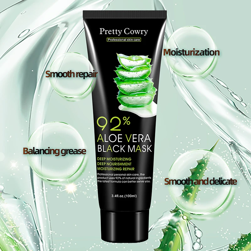 

Pretty Cowry face Mask Peel Off Aloe Vera Charcoal Purifying Blackhead Remover Mask Deep Cleansing Acne Scars Blemishes Wrinkle