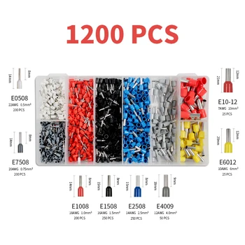 

800/1200/1640/1800/1900PCS Wire Ferrules Terminals Kit Wire Assortment Insulated Set for Ferrules Connectors crimping pliers