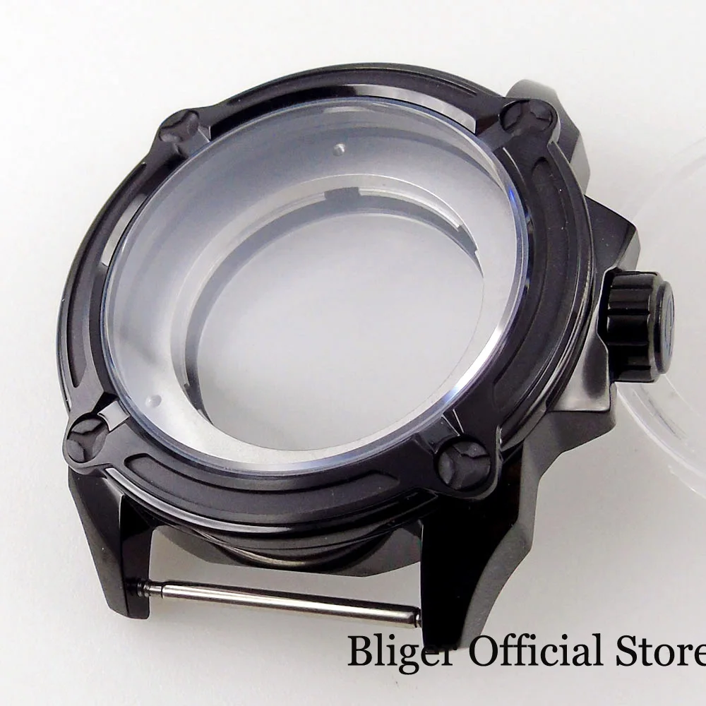 

Часы BLIGER PVD черные, 44 мм, для MIYOTA 8215 821A ETA 2836 DG MINGZHU 2813