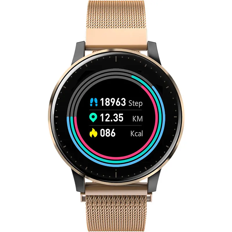LOKMAT Bluetooth умные часы спортивные мужские водонепроницаемые монитор сердечного ритма фитнес-трекер женские Цифровые Смарт-часы для Android Ios - Цвет: Gold Gold steel