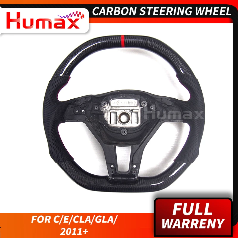 

Carbon Fiber Steering wheel for Mercedes Benz C E Class GLA CLA W205 W213 flip fur porous design customized car accessories