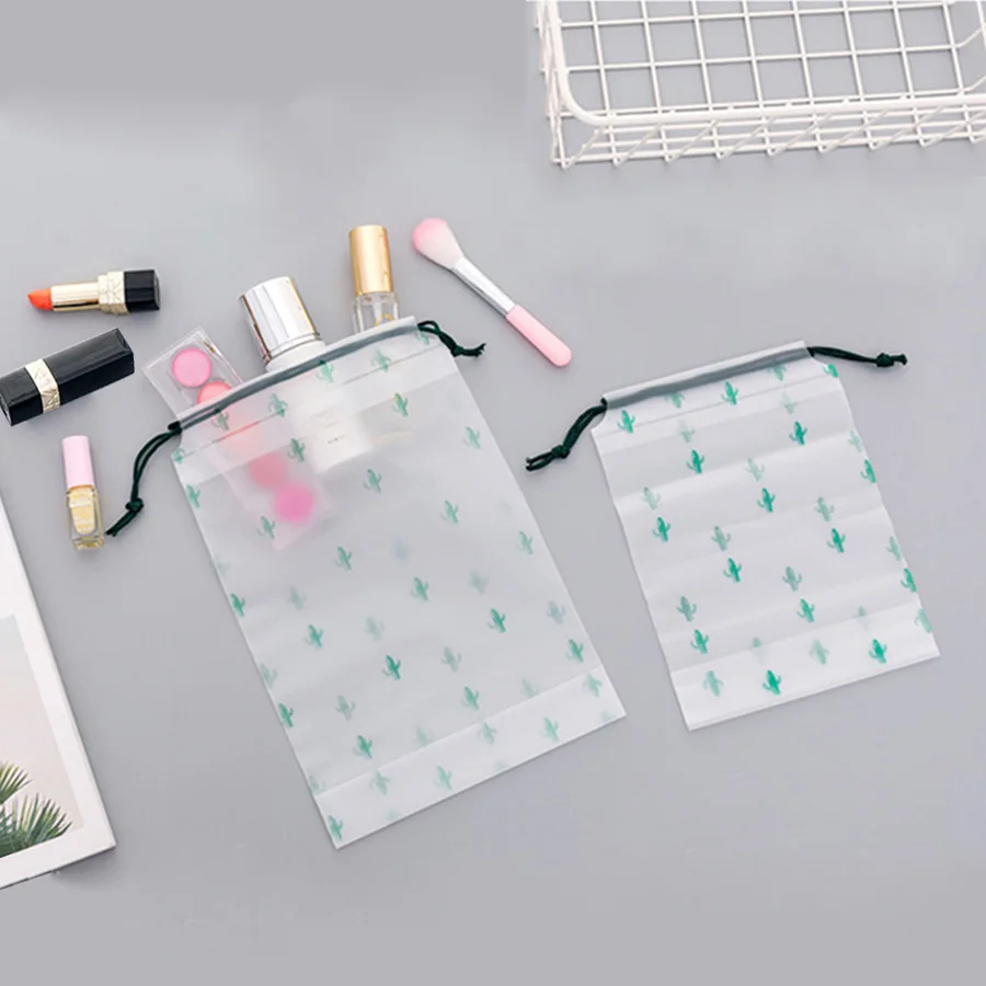 

Cactus Waterproof Cosmetic Box Women Travel Makeup Case Zipper Makeup Bath Organizer Storage Pouch Toiletry Wash Beauty Kit Box