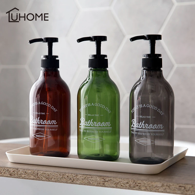 

500ml/600ml Soap Dispenser Cosmetics Bottles Bathroom Hand Sanitizer Shampoo Body Wash Lotion Bottle Outdoor Travel Sub-bottle