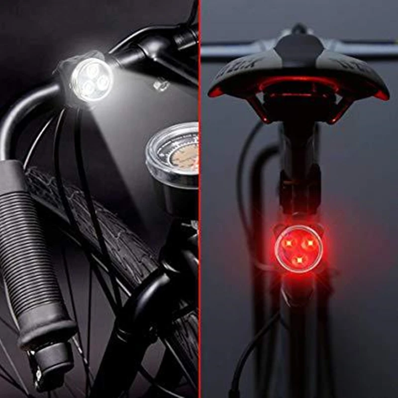 4 режима велосипедный фонарь встроенный аккумулятор Перезаряжаемый USB светодиодный велосипедный фонарь фонарик с Горный велосипед аксессуары