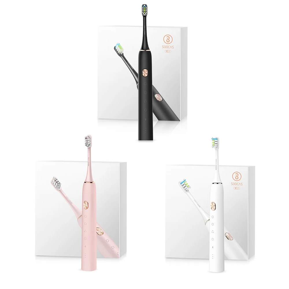 Xiaomi SOOCAS X3 звуковая электрическая зубная щетка IPX7 Водонепроницаемая щетка для чистки зубов для взрослых автоматическая ультразвуковая зубная щетка с зарядкой от USB